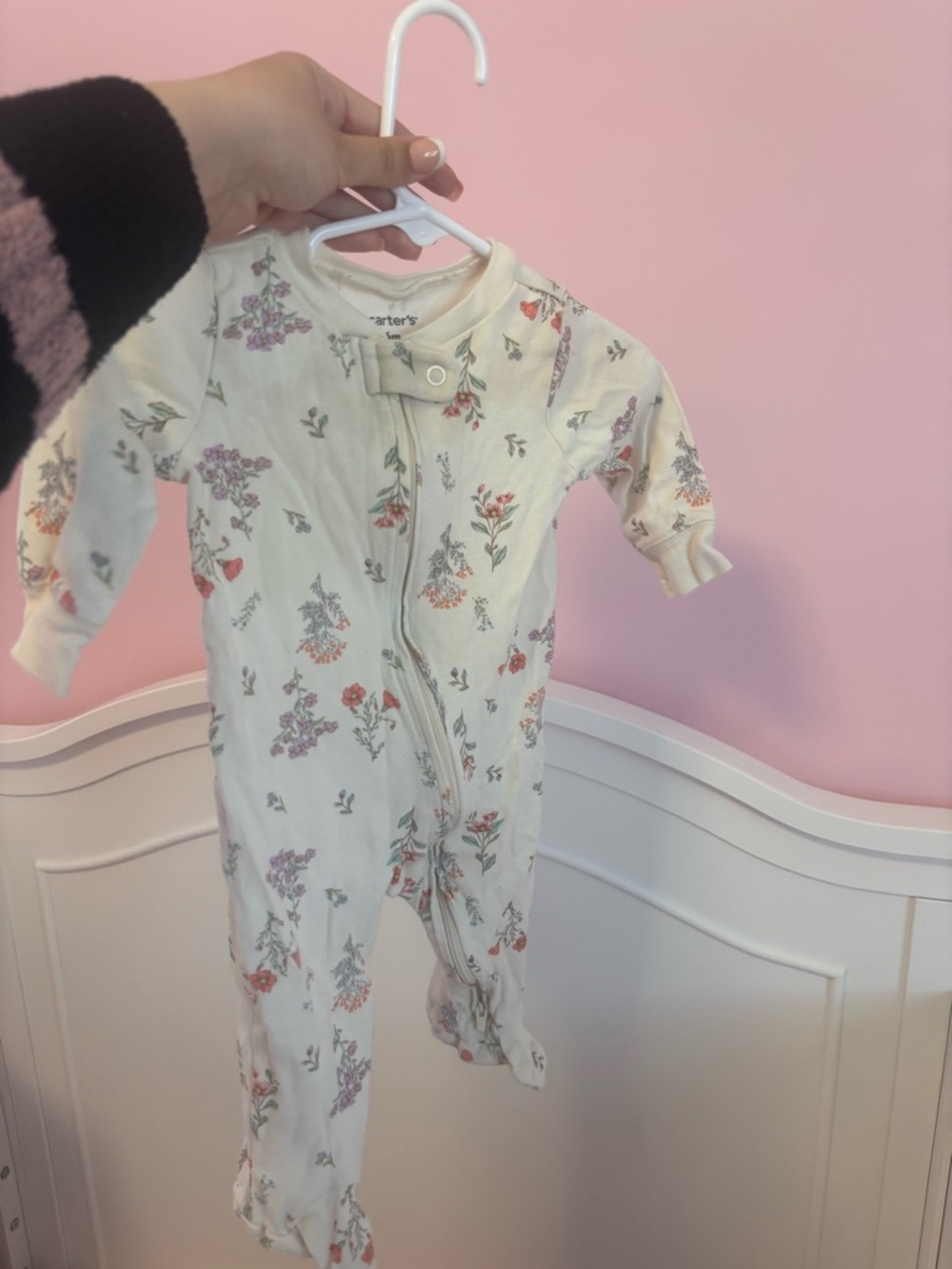 Carter's Floral Zip-Up Onesie